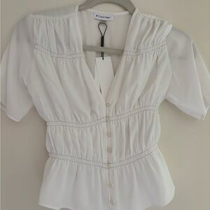 Calvin Klein Women's White Blouse NWT!